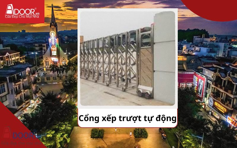 Cổng xếp - Cửa cổng tự động Long Khánh
