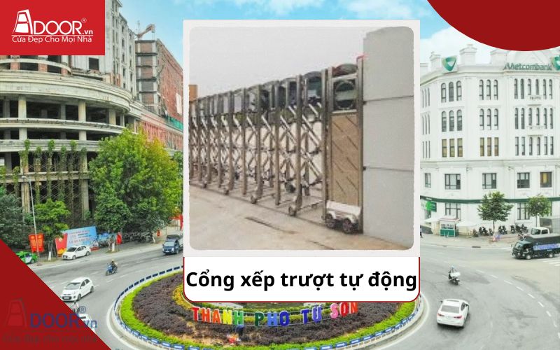 Cổng xếp - Cửa cổng tự động Từ Sơn