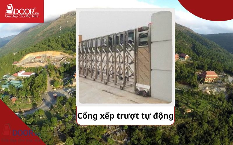 Cổng xếp - Cửa cổng tự động Chí Linh