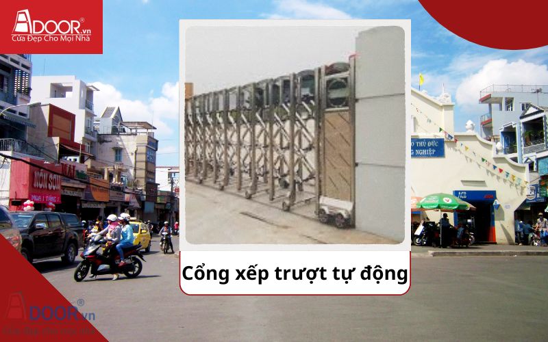 Cổng xếp - Cửa cổng tự động Thủ Đức