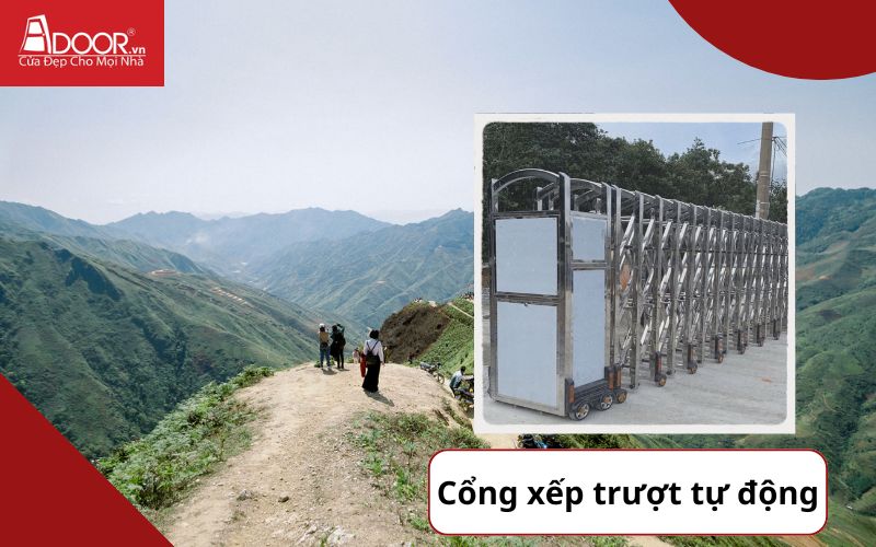 Cổng xếp - Cửa cổng tự động Sợn La