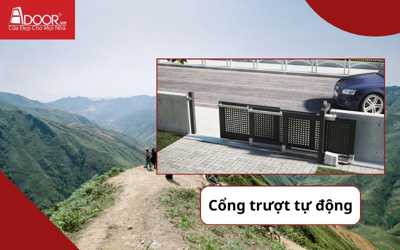 Cổng trượt - Cửa cổng tự động Sợn La