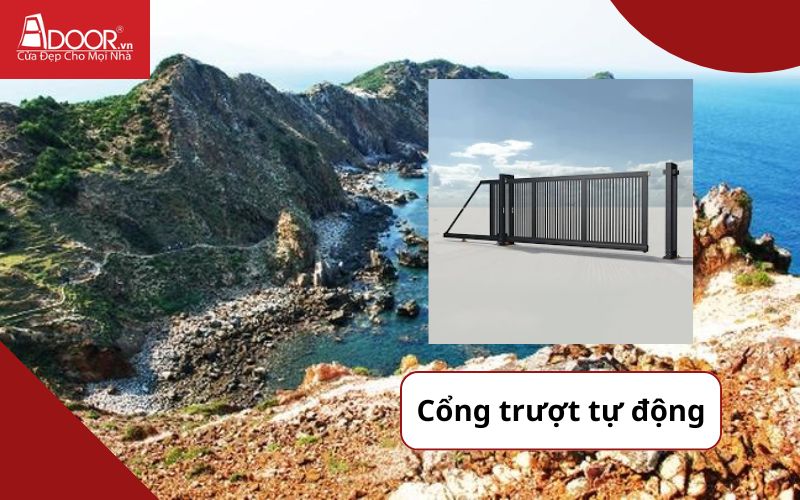 Cổng trượt tự động - Cửa cổng tự động Bình Định