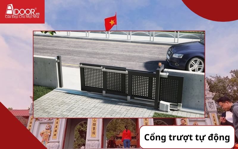 Cổng trượt - Cửa cổng tự động Bắc Ninh