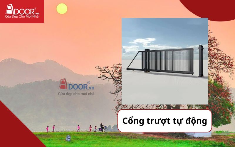 Cổng trượt tự động - Cửa cổng tự động Bắc Giang 