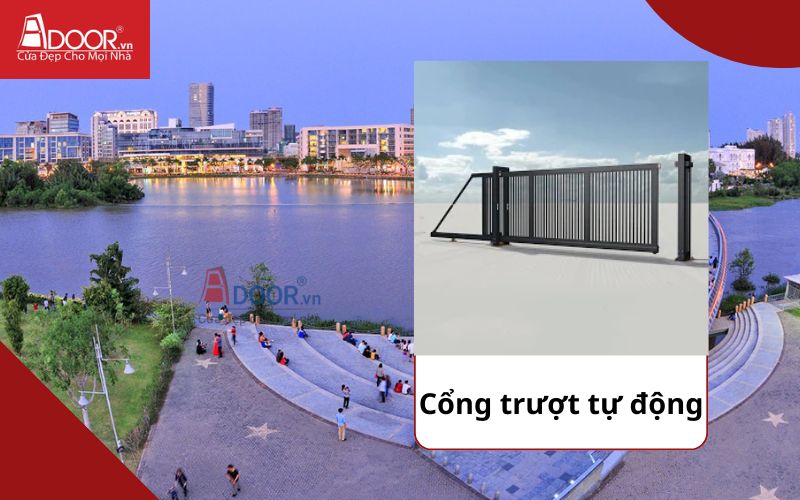 Cổng trượt - Cửa cổng tự động Phú Mỹ Hưng