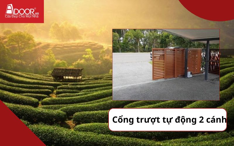 Cổng trượt tự động 2 cánh - Cửa cổng tự động Thái Nguyên Cổng trượt tự động 2 cánh - Cửa cổng tự động Thái Nguyên