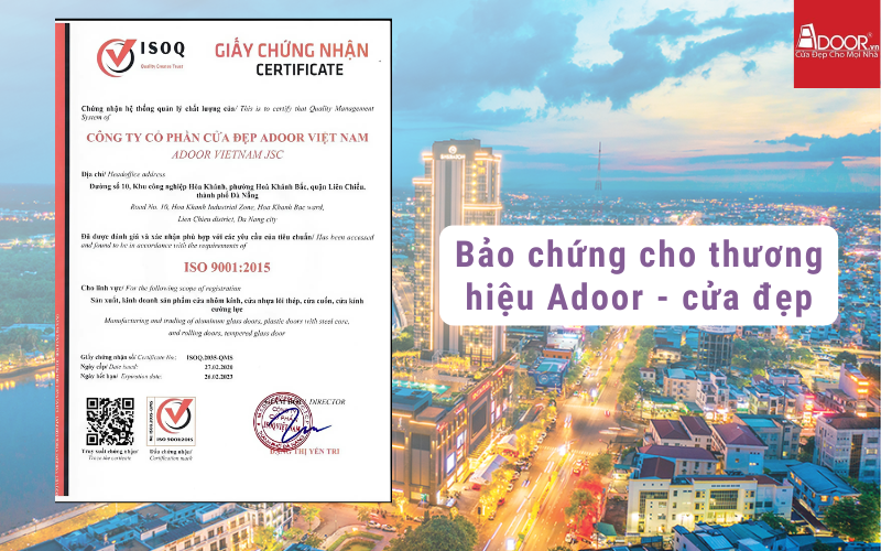 Bảo chứng uy tín thương hiệu Adoor 