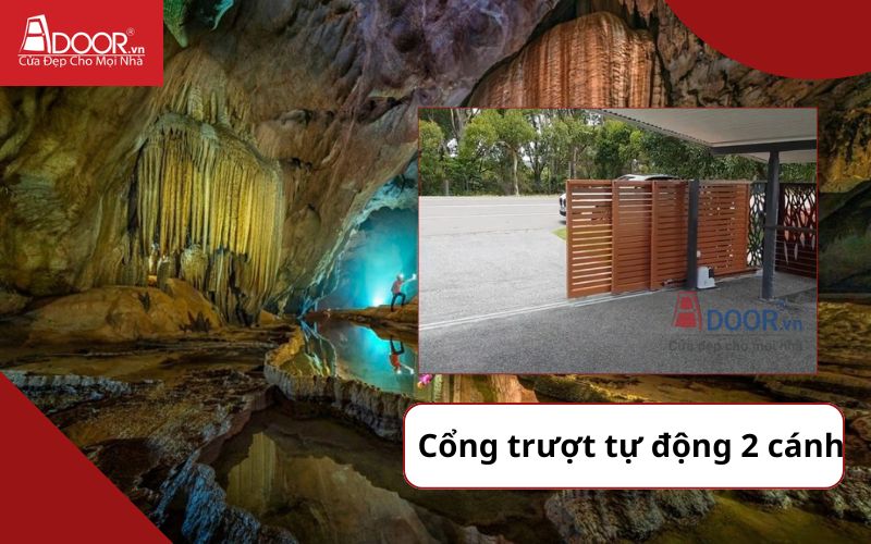 Cổng trượt 2 cánh - Cửa cổng tự động Quảng Bình 
