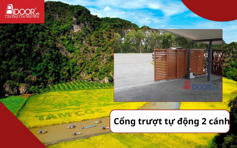 Cổng trượt 2 cánh - Cửa cổng tự động Ninh Bình Cổng trượt 2 cánh - Cửa cổng tự động Ninh Bình