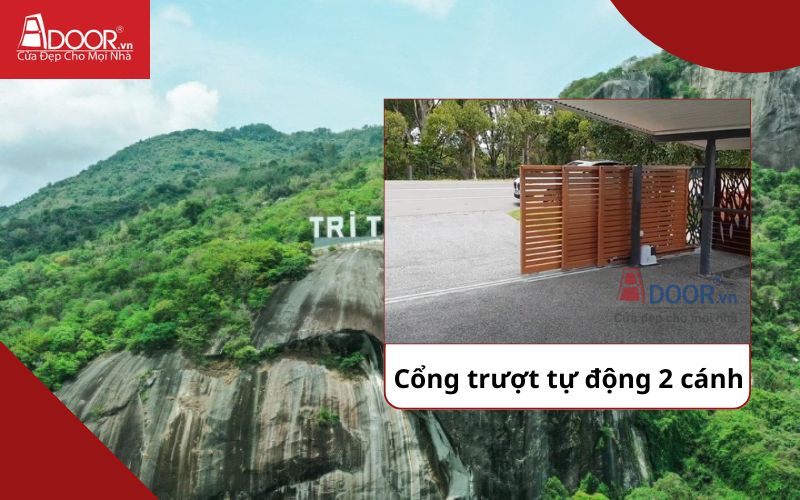 Cổng trượt 2 cánh - Cửa cổng tự động An Giang