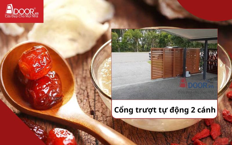 Cổng trượt 2 cánh - Cửa cổng tự động Khánh Hòa
