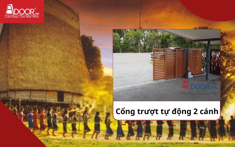 Cổng trượt tự động 2 cánh - Cửa cổng tự động Kon Tum Cổng trượt tự động 2 cánh - Cửa cổng tự động Kon Tum