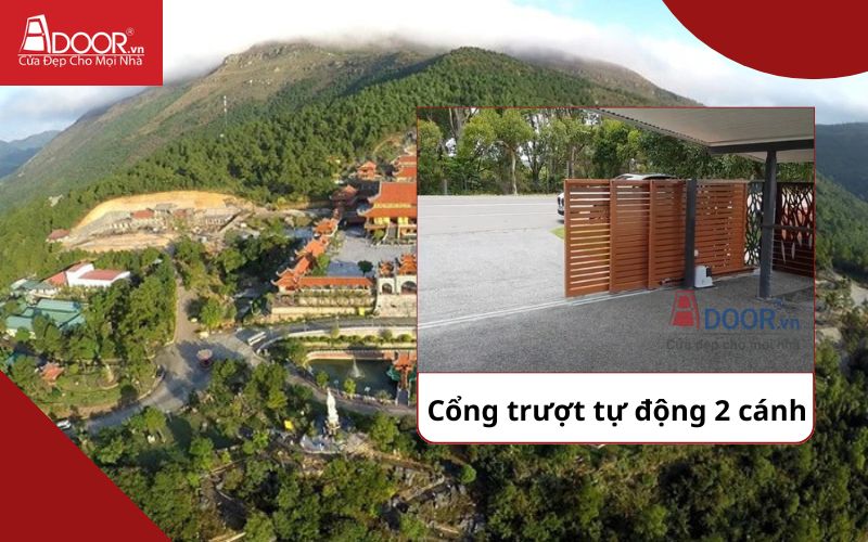 Cổng trượt 2 cánh - Cửa cổng tự động Chí Linh