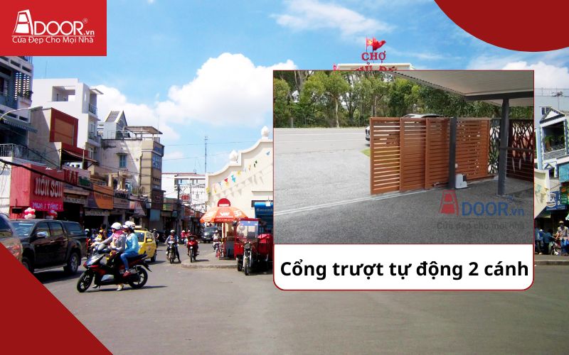Cổng trượt 2 cánh - Cửa cổng tự động Thủ Đức