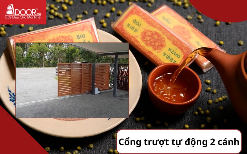 Cổng trượt 2 cánh - Cửa cổng tự động Hải Dương