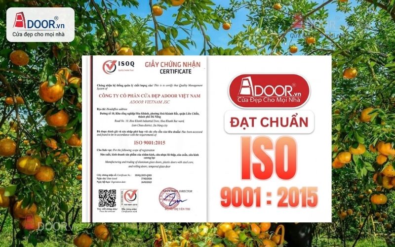 Đạt chuẩn ISO của Adoor Đạt chuẩn ISO của Adoor