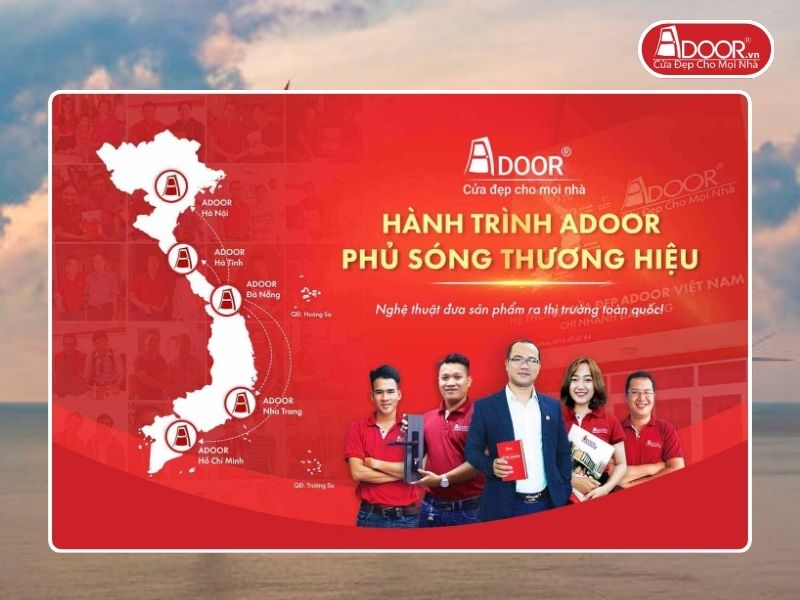 Chi nhánh Adoor phủ rộng toàn quốc phục vụ khách hàng Cửa Kính Tự Động tại Trà Vinh