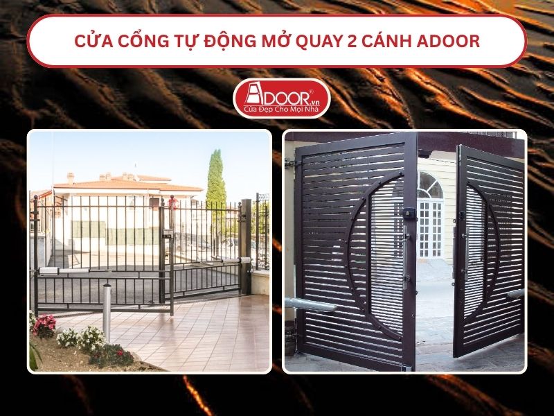 Cửa cổng tự động mở quay 2 cánh tại Trà Vinh