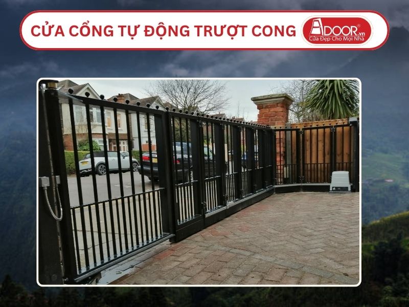 Cửa cổng tự động trượt cong tại Lào Cai