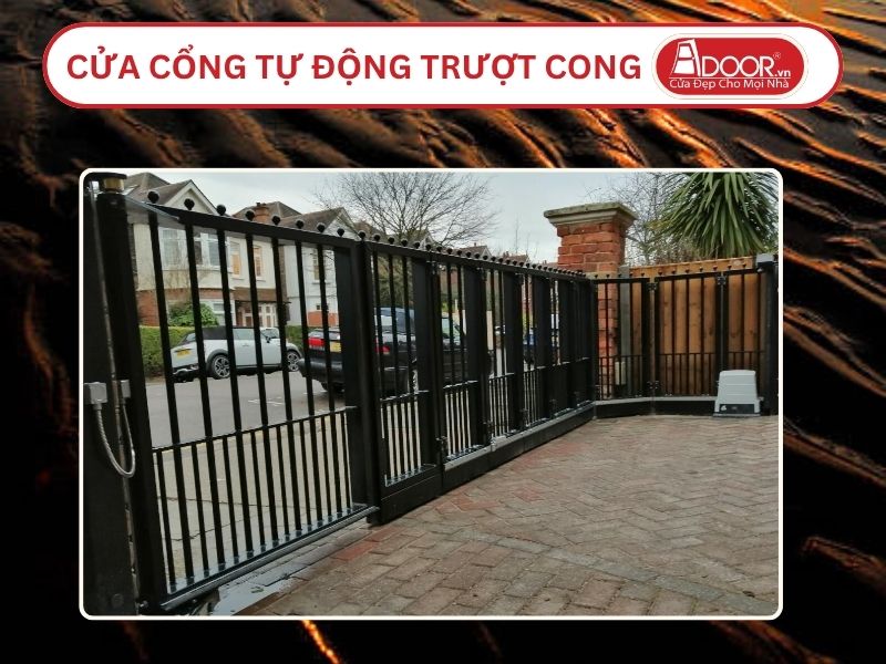 Cửa cổng tự động trượt cong tại Trà Vinh