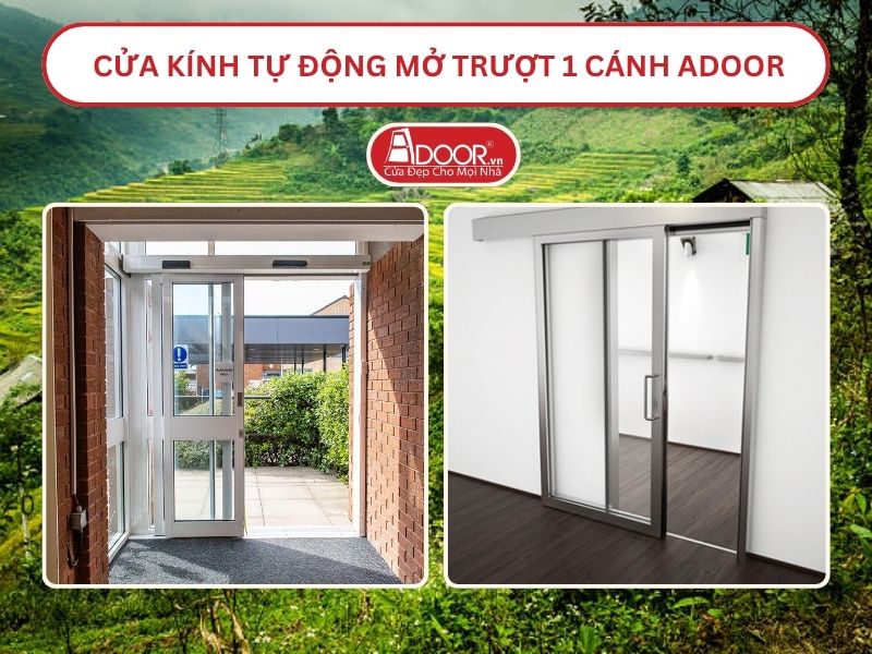 Cửa kính tự động mở trượt 1 cánh tại Lào Cai