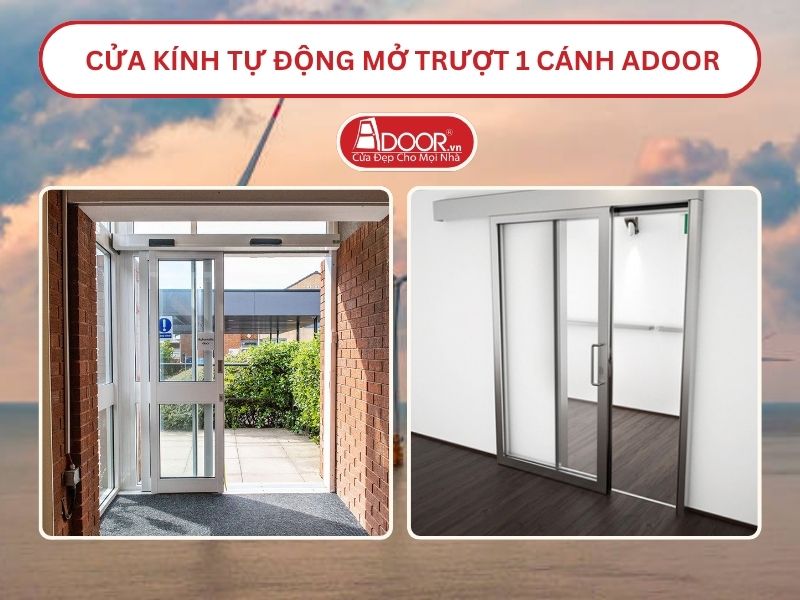 Cửa kính tự động mở trượt 1 cánh tại Trà Vinh