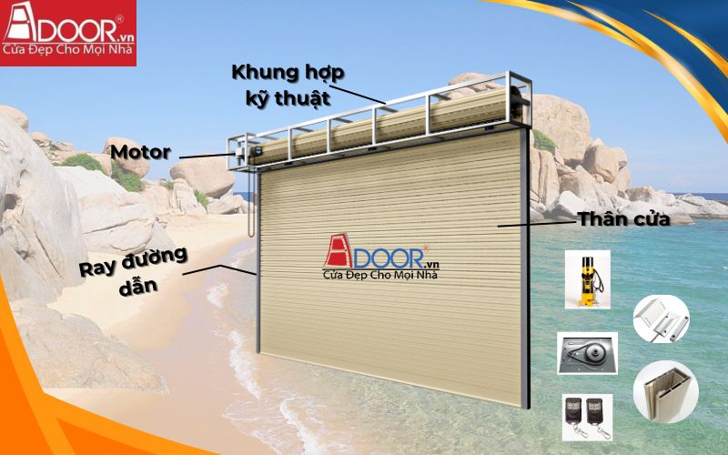 Cấu tạo chung cửa cuốn Đức Ninh Thuận