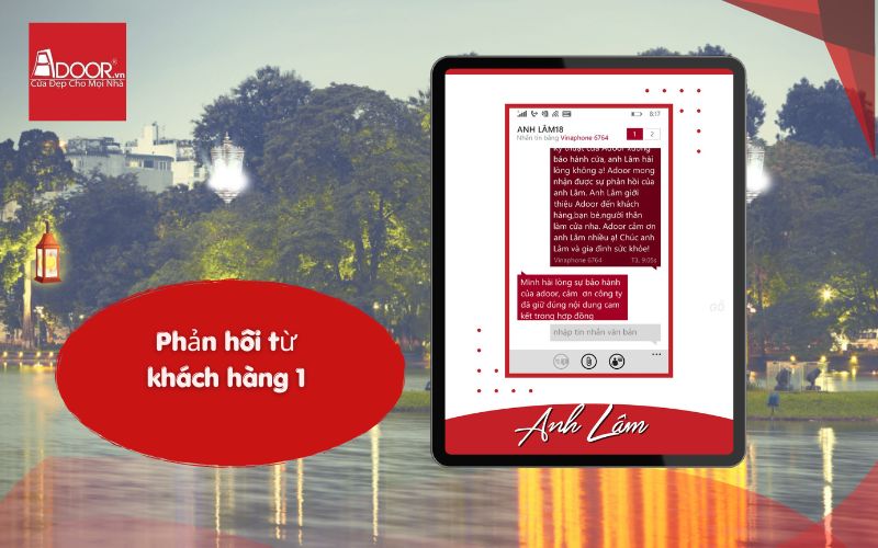 Phản hồi từ khách hàng 1- Cửa cuốn Đức Hà Nội