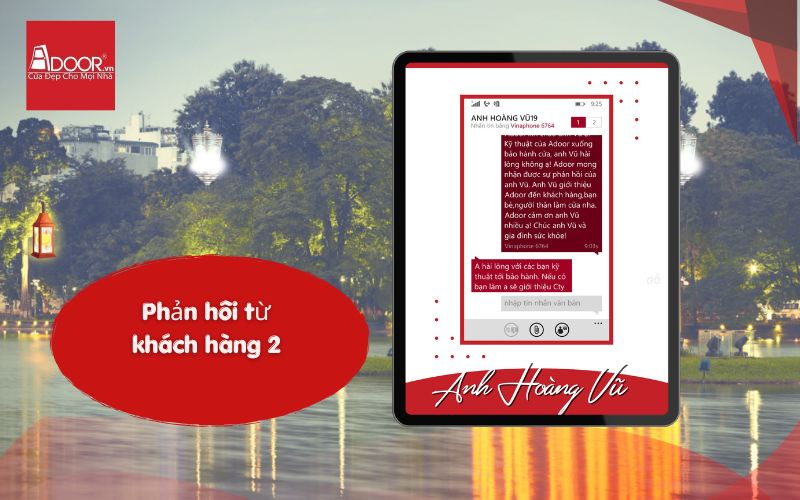 Phản hồi từ khách hàng 2- Cửa cuốn Đức Hà Nội