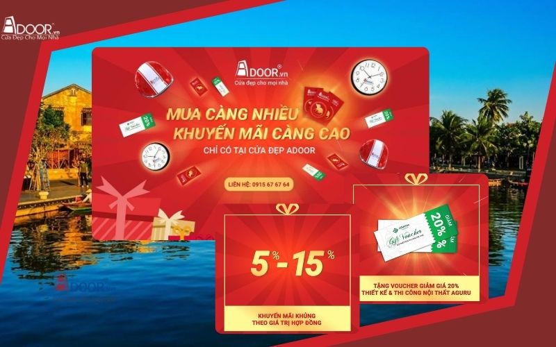 chương trình khuyến mãi có hạn cửa cuốn khe thoáng Hội An tại Adoor