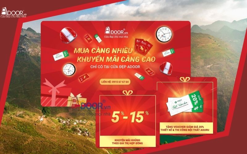 khuyến mãi siêu hot tại cửa cuốn khe thoáng Hà Giang Adoor