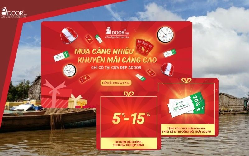 chương tình khuyến mãi cửa cuốn khe thoáng Cà Mau Adoor