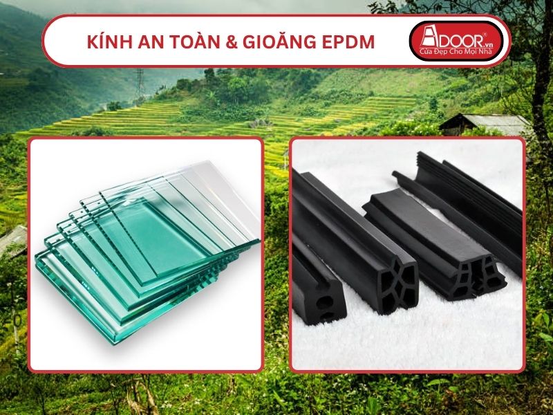 Kính An Toàn Và Gioăng EPDM Kín Khít Đi Kèm Cửa Kính Tự Động Adoor Tại Lào Cai