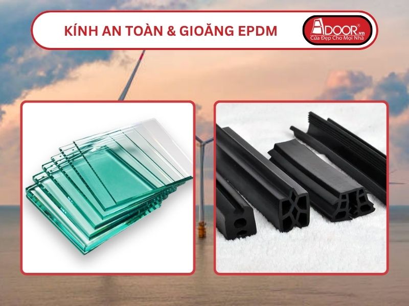 Kính An Toàn Và Gioăng EPDM Kín Khít Đi Kèm Cửa Kính Tự Động Adoor Tại Trà Vinh