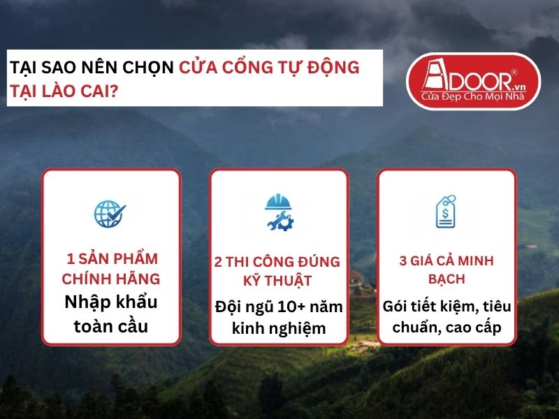 Lợi thế vượt trội của Adoor mang lại cho khách hàng Cửa Cổng Tự Động Adoor tại Lào Cai