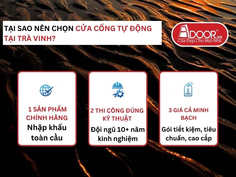 Lợi thế vượt trội của Adoor mang lại cho khách hàng Cửa Cổng Tự Động Adoor tại Trà Vinh
