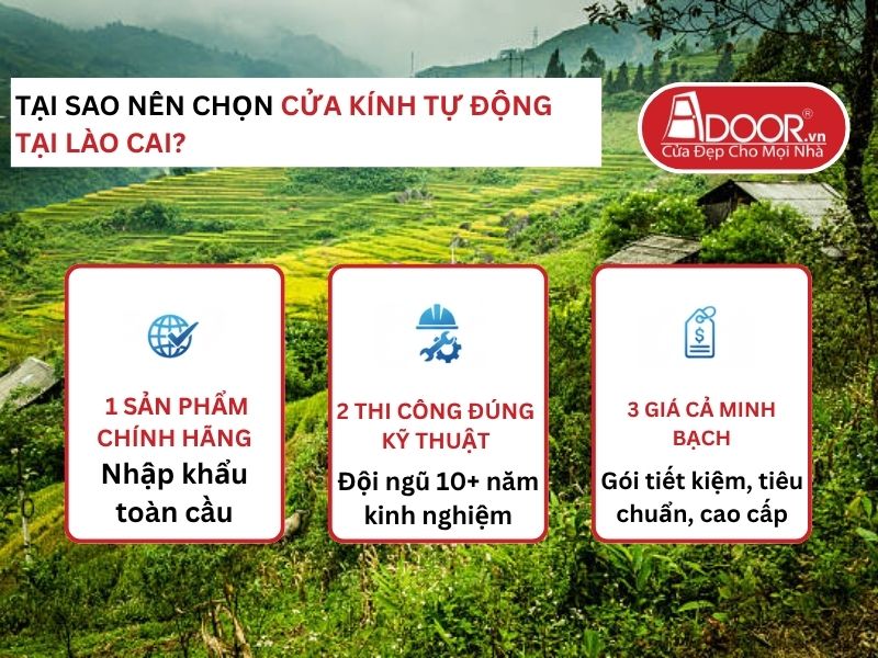 Lợi thế vượt trội của Adoor mang lại cho khách hàng Cửa Kính Tự Động Adoor tại Lào Cai