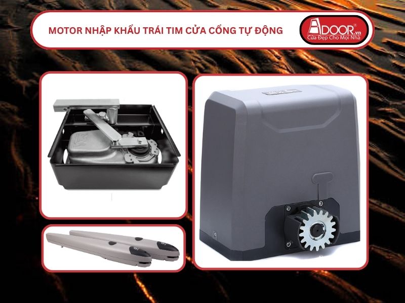 Motor Nhập Khẩu Trái Tim Cửa Cổng Tự Động Adoor Trà Vinh