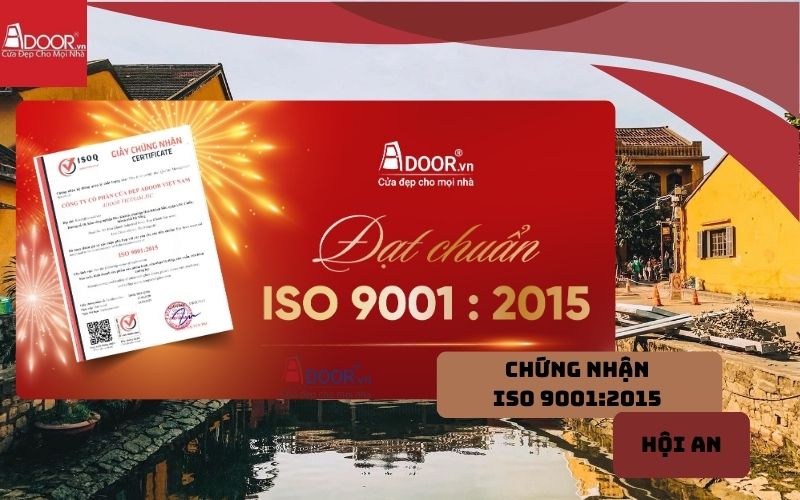 chứng nhận chất lượng cửa cuốn khe thoáng Hội An Adoor
