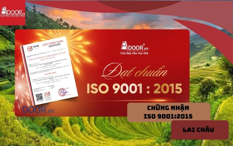 ISO 9001:2015 cửa cuốn khe thoáng Lai Châu Adoor