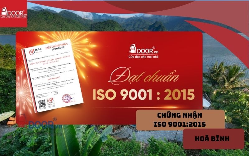 ISO 9001:2015 cửa cuốn khe thoáng Hoà Bình