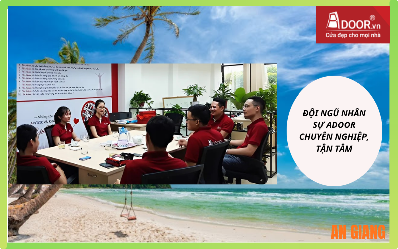 Đội ngũ nhân sự Adoor chuyên nghiệp, tận tâm cửa cuốn Đài Loan An Giang