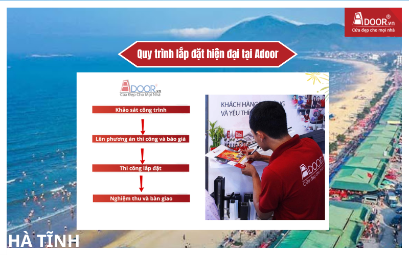Quy trình lắp đặt hạng A tại Adoor cửa cuốn Đài Loan Hà Tĩnh