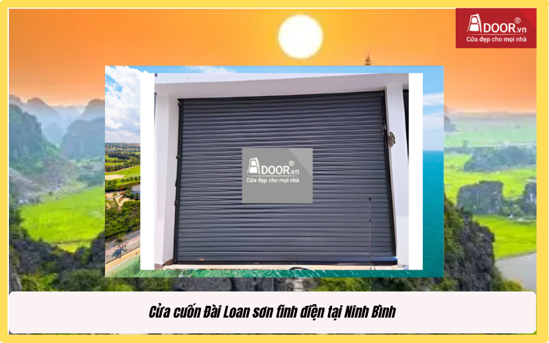 Cửa cuốn Đài Loan Ninh Bình sơn tĩnh điện