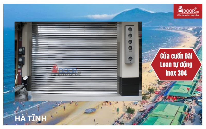 cửa cuốn Đài Loan tự động inox 304 cửa cuốn Đài Loan Hà Tĩnh