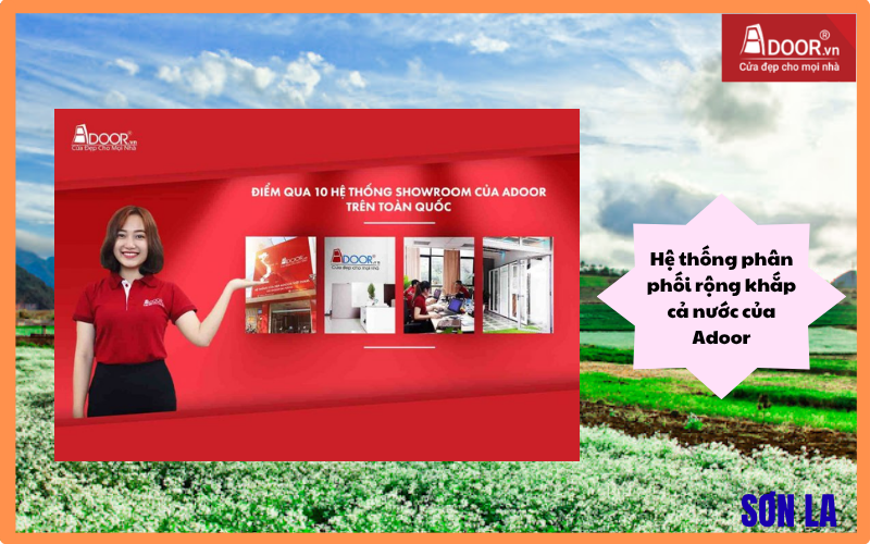 Hệ thống phân phối rộng khắp cả nước của Adoor cửa cuốn Đài Loan Sơn La