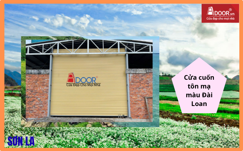 Cửa cuốn tôn mạ màu Đài Loan Sơn La – Giải pháp tiết kiệm, bền đẹp cửa cuốn Đài Loan Sơn La