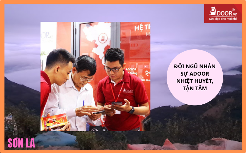Đội ngũ nhân sự Adoor nhiệt huyết, tận tâm cửa cuốn Đài Loan Sơn La