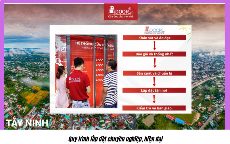 Quy trình chuyên nghiệp, hiện đại cửa cuốn Đài Loan Tây Ninh